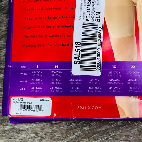 NIB SPANX Higher Power High Waisted Short Nude L - Picture 7 of 8